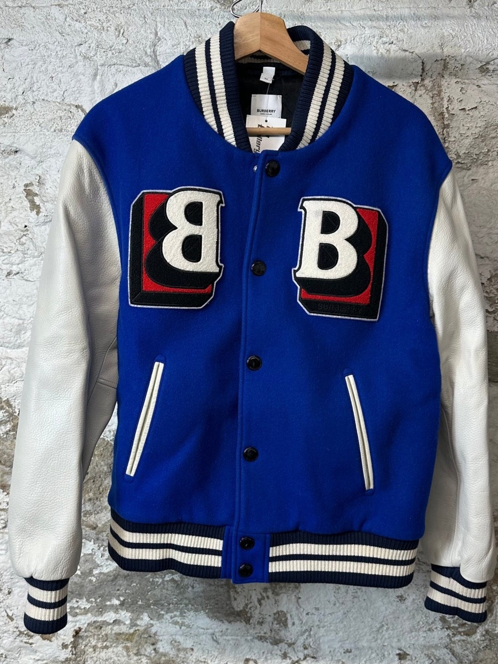 Burberry Letter Graphic Varsity Jacket